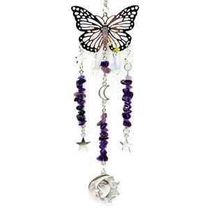 Amethyst Butterfly Mini Suncatcher